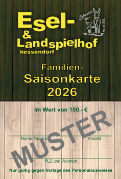 Personalisierte Familien-Saisonkarte 2026